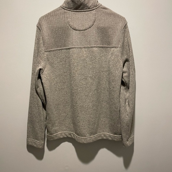 Van Heusen Men's Gray Quarter-Zip Texture Block Sweater Size Medium Classic Fit - Picture 2 of 4